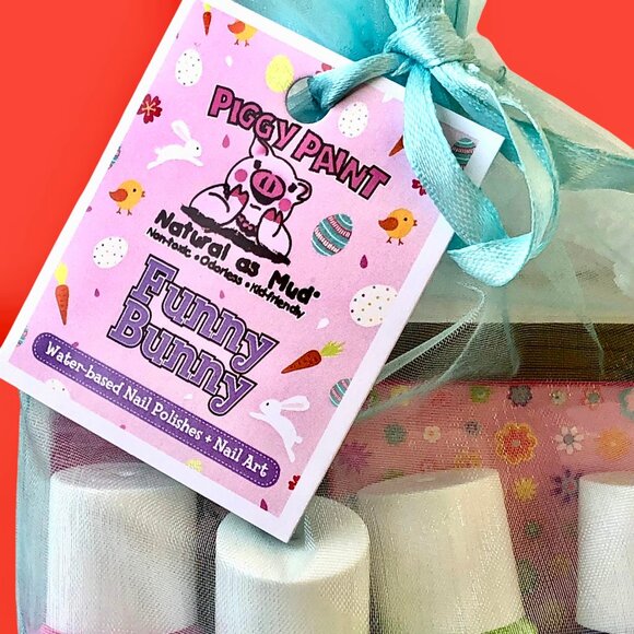 Piggy Paint Non-toxic Girls Nail Polish Funny Bunny Water Based 4 Gift Pack NEW - Picture 5 of 7